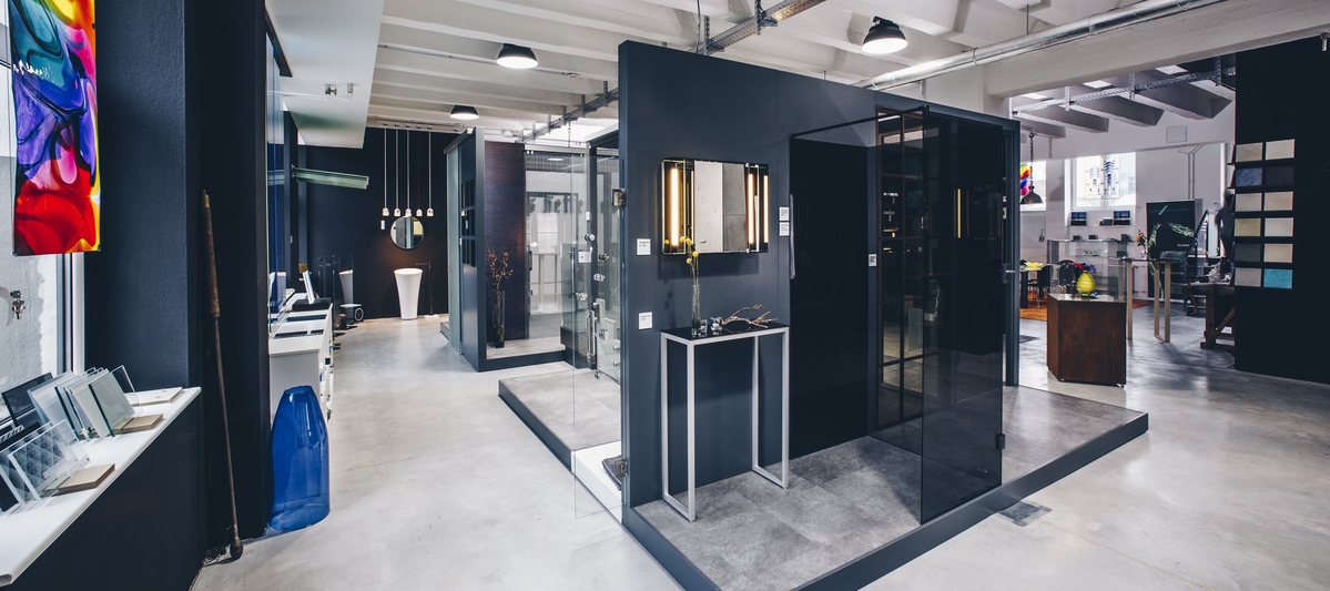 Glas Hetterich Showroom Frankfurt Übersicht